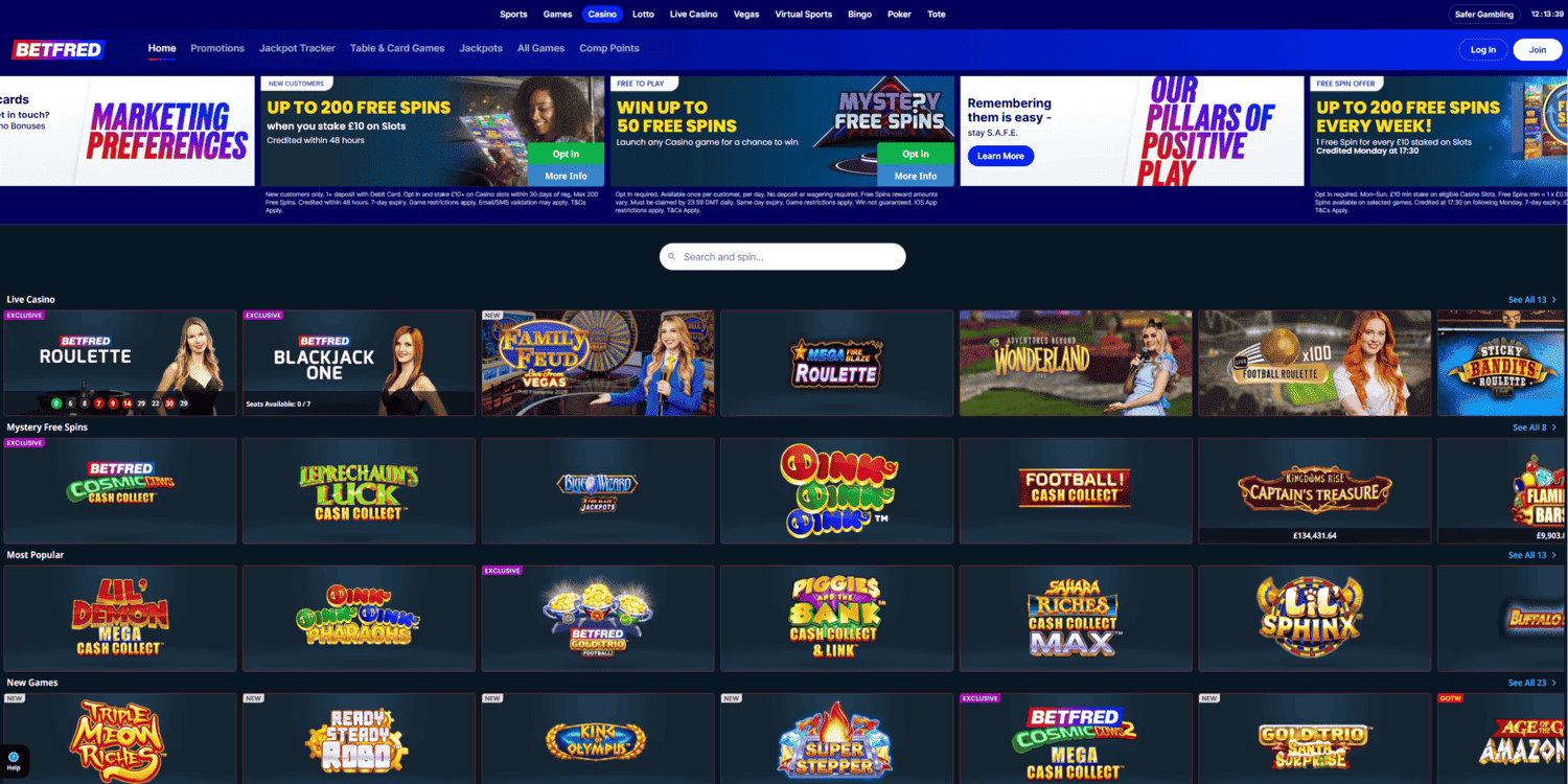 Betfred Online Casino UK