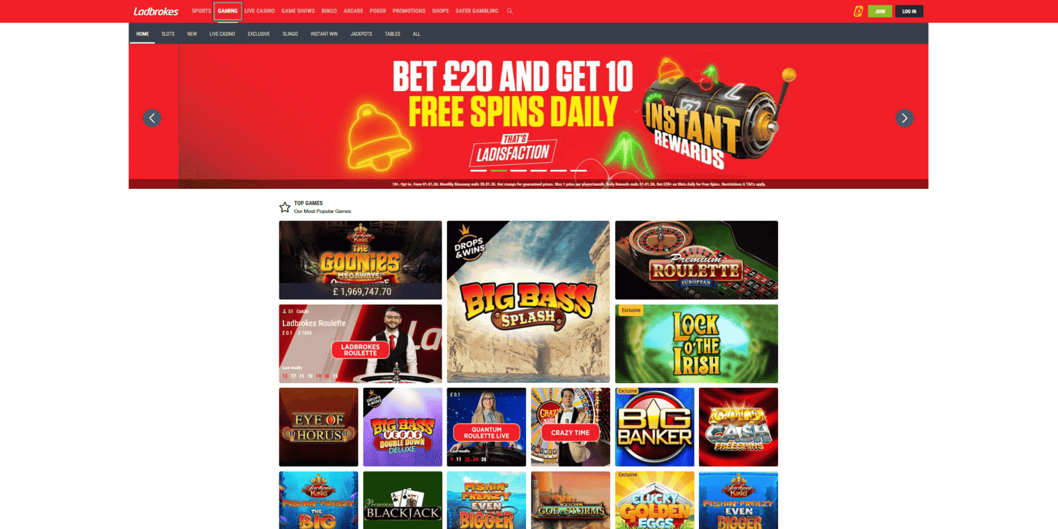 Ladbrokes Online Casino UK